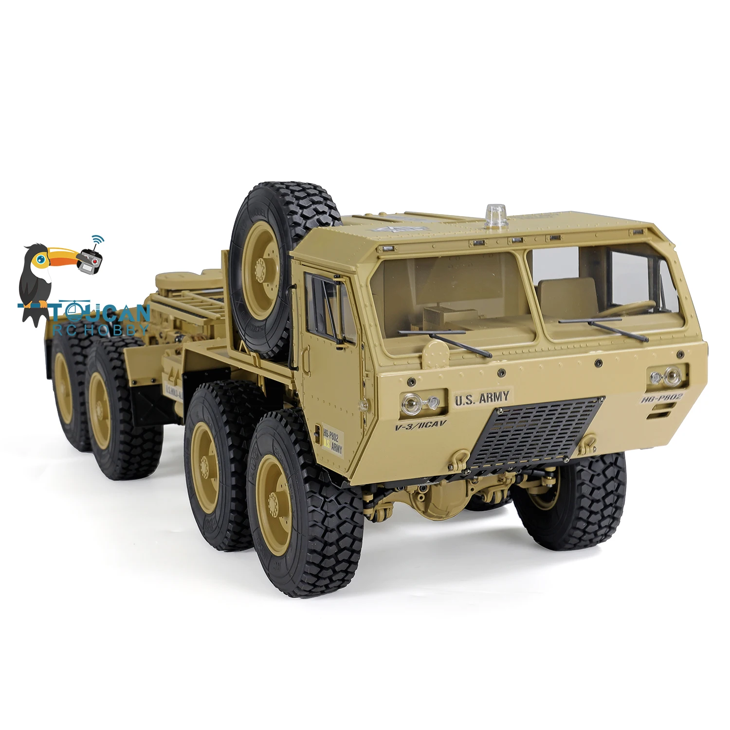 HG P802 1/12 8x8 RC US Military Truck 4 Axles Remote Control Army Car Models Yellow Vehicle Toy with ESC Motor Servo Toy
HG P802 1/12 8x8 RC US Military Truck 4 Axles Remote Control Army Car Models Yellow Vehicle Toy with ESC Motor Servo Toy