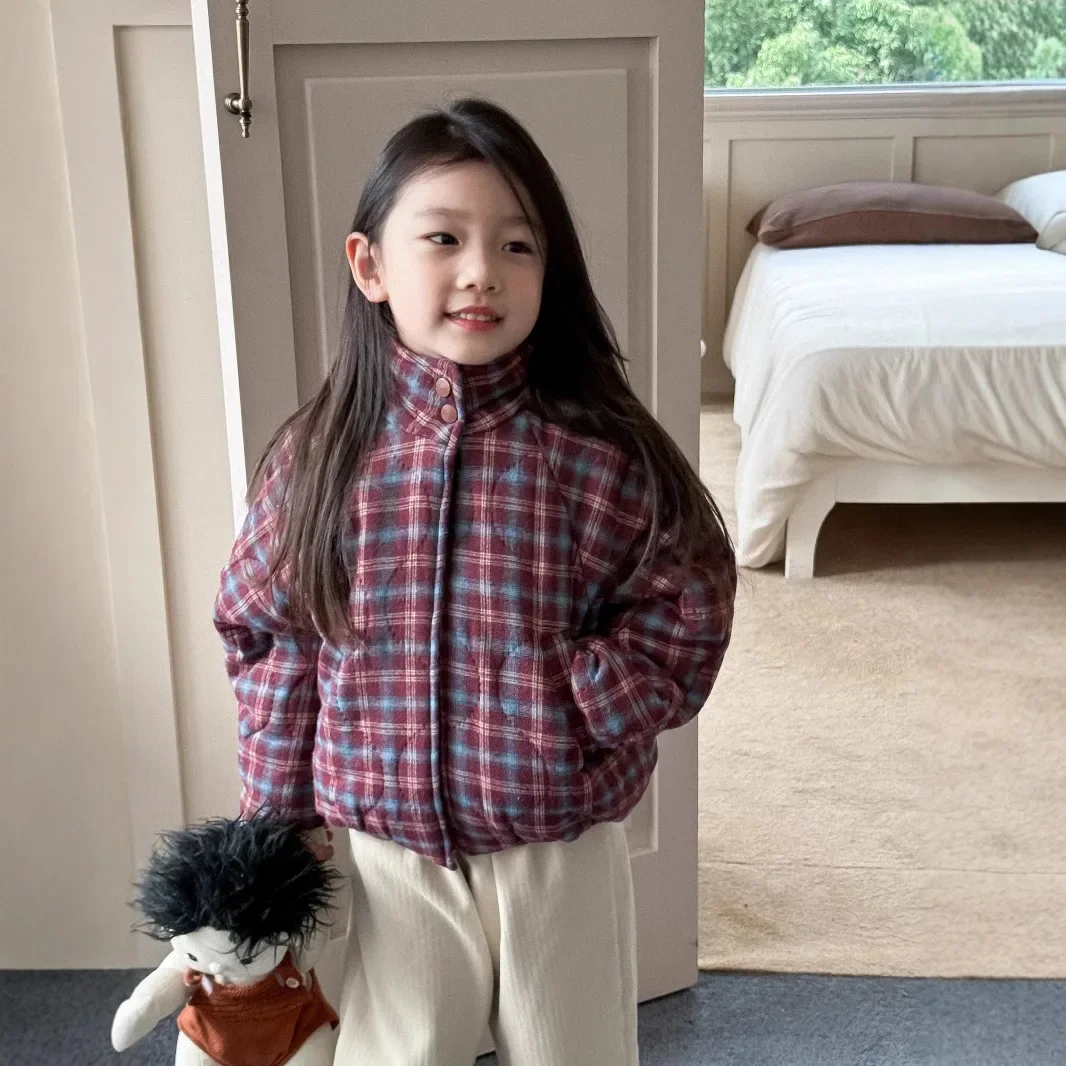 Girls Coat 2024 Winter New Childrens Wear Korean Style Baby Girl Thicker New Year Short Plaid Cotton-padded Casual Simple Daily
Girls Coat 2024 Winter New Childrens Wear Korean Style Baby Girl Thicker New Year Short Plaid Cotton-padded Casual Simple Daily