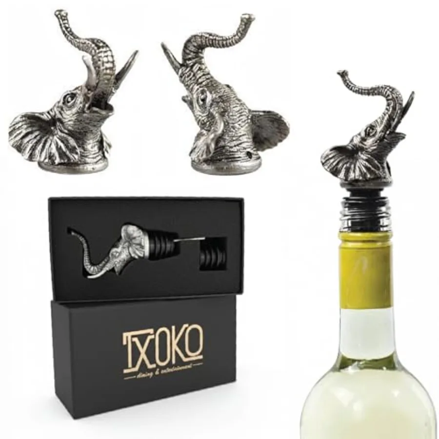 TXOKO Premium Stainl Steel Wine Pourer, Aerator and Decanter - Pour Spout for Red, White and Rose Wine, Liquor and Olive Oil! G
TXOKO Premium Stainl Steel Wine Pourer, Aerator and Decanter - Pour Spout for Red, White and Rose Wine, Liquor and Olive Oil! G