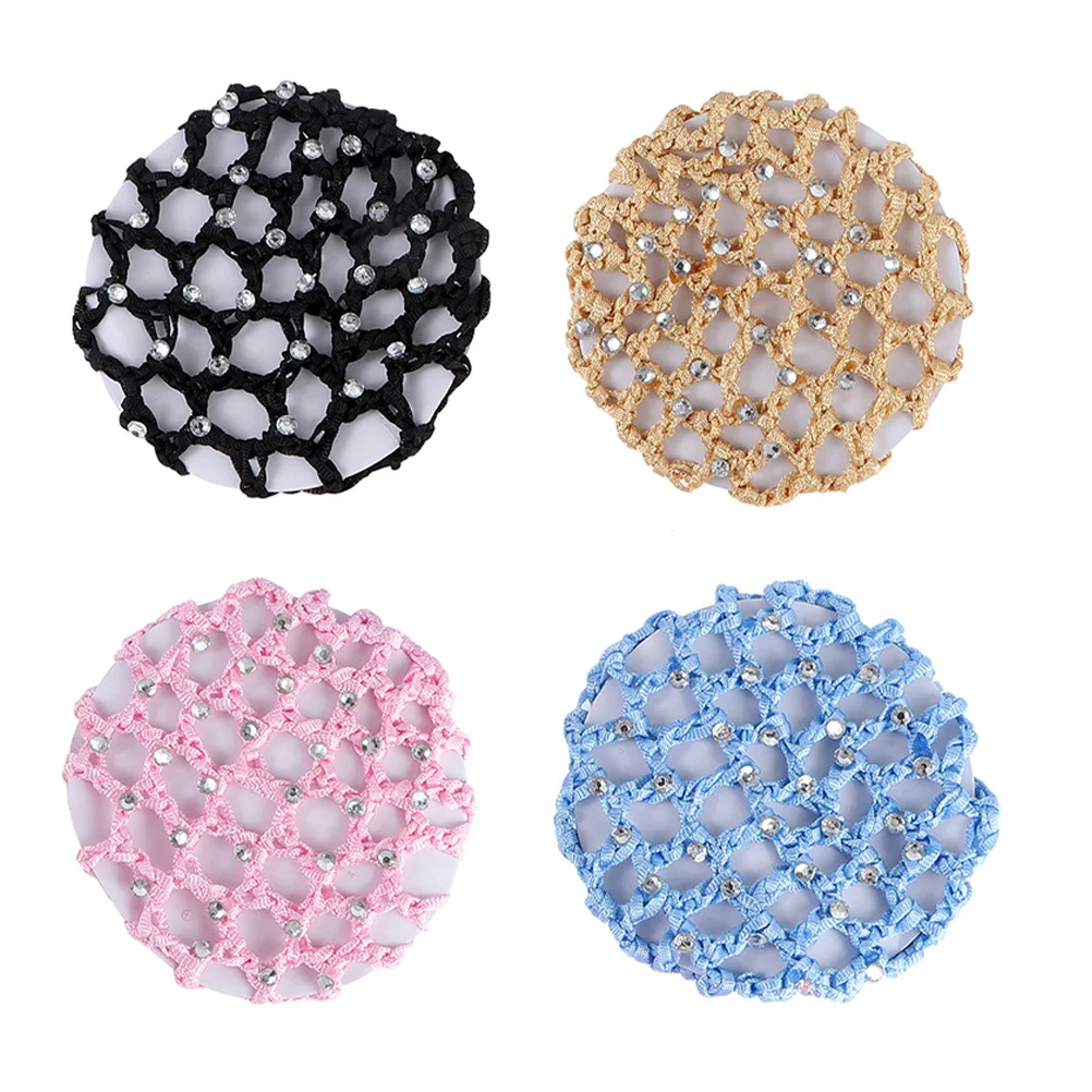 4pcs Hook Knit Hair Snood Ruffled Bun Cover Rhinestone Lightweight Secure Grip For Wedding Prom Dance Hair Net 
4pcs Hook Knit Hair Snood Ruffled Bun Cover Rhinestone Lightweight Secure Grip For Wedding Prom Dance Hair Net