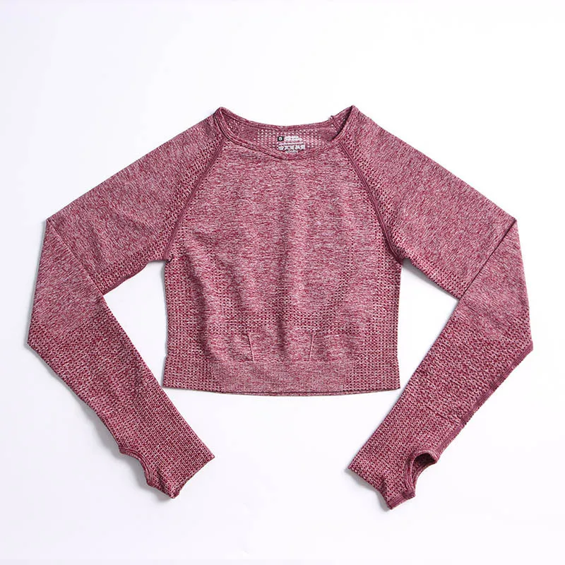 Seamless Yoga Top Long Sleeve Workout Tops for Women Fitness Vital Gym Crop Top Athletic Gym Shirt Women Sportswear Short Active
Seamless Yoga Top Long Sleeve Workout Tops for Women Fitness Vital Gym Crop Top Athletic Gym Shirt Women Sportswear Short Active