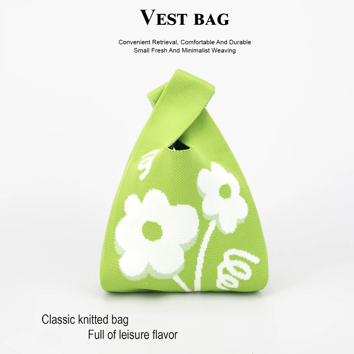 Women's Cloud-Like Soft Floral Knit Handbag, Cute Candy Colors Suitable for Girls and Children, Perfect for Commuting, School, Travel, Walking, Taking Photos, Camping, Breathable and Comfortable for All Seasons, Durable and Wear-Resistant Knit Foldable Fa
Women's Cloud-Like Soft Floral Knit Handbag, Cute Candy Colors Suitable for Girls and Children, Perfect for Commuting, School, Travel, Walking, Taking Photos, Camping, Breathable and Comfortable for All Seasons, Durable and Wear-Resistant Knit Foldable Fa