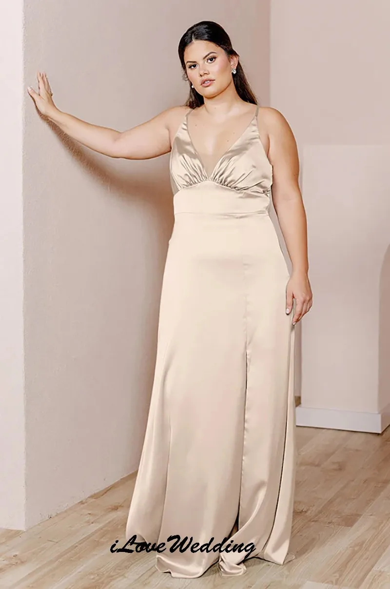 Bridesmaid Dresses 2025 Champagne Gold Wedding Party Dress For Woman Guest Deep-V-Neck Sexy Satin Criss-Cross Elegant Customized
Bridesmaid Dresses 2025 Champagne Gold Wedding Party Dress For Woman Guest Deep-V-Neck Sexy Satin Criss-Cross Elegant Customized