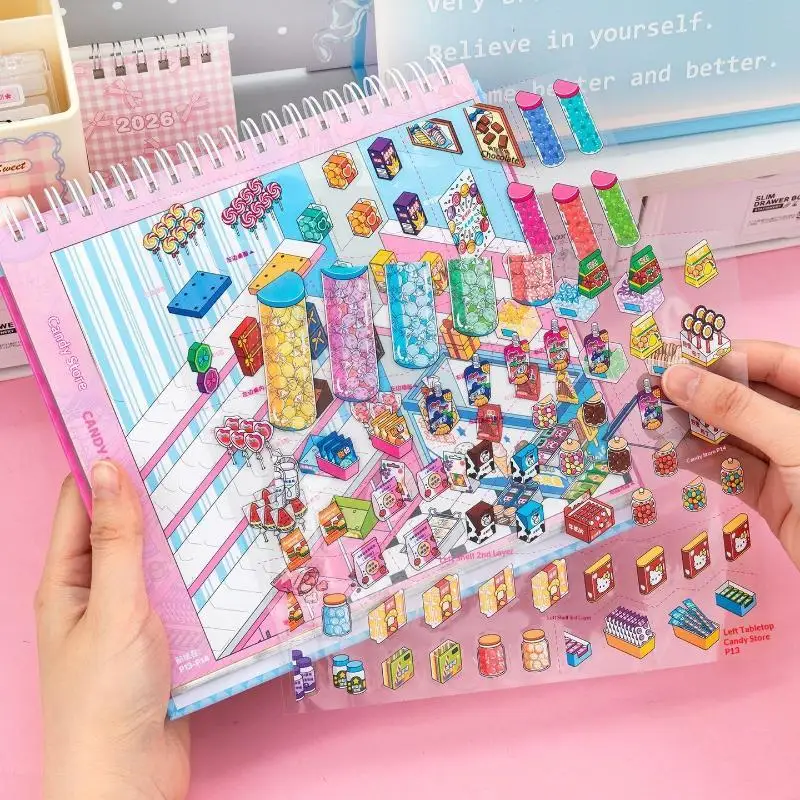 Miniature Scene Sticker Book with 31 Pages 10 Themes and 20 Sticker Sheets Kids DIY Craft
Miniature Scene Sticker Book with 31 Pages 10 Themes and 20 Sticker Sheets Kids DIY Craft