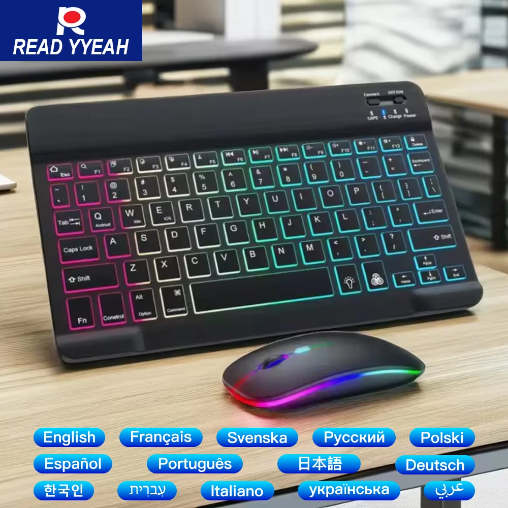 2025 New Backlit Bluetooth Wireless Keyboard and Mouse For iPad Xiaomi Samsung Tablet Phone Rechargeable Keyboard Spanish Hebrew
2025 New Backlit Bluetooth Wireless Keyboard and Mouse For iPad Xiaomi Samsung Tablet Phone Rechargeable Keyboard Spanish Hebrew
