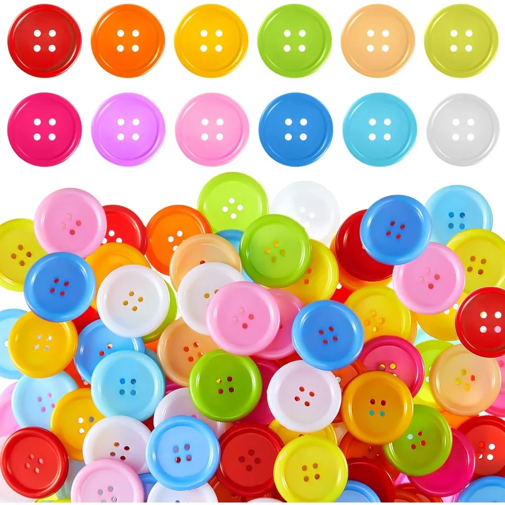 200 Pcs Big Bright Buttons Craft 1.2 Inch Kids Vivid Colors Large Buttons Plastic Assorted Cute Shape Colorful Toys for Arts, Crafts DIY Projects
200 Pcs Big Bright Buttons Craft 1.2 Inch Kids Vivid Colors Large Buttons Plastic Assorted Cute Shape Colorful Toys for Arts, Crafts DIY Projects