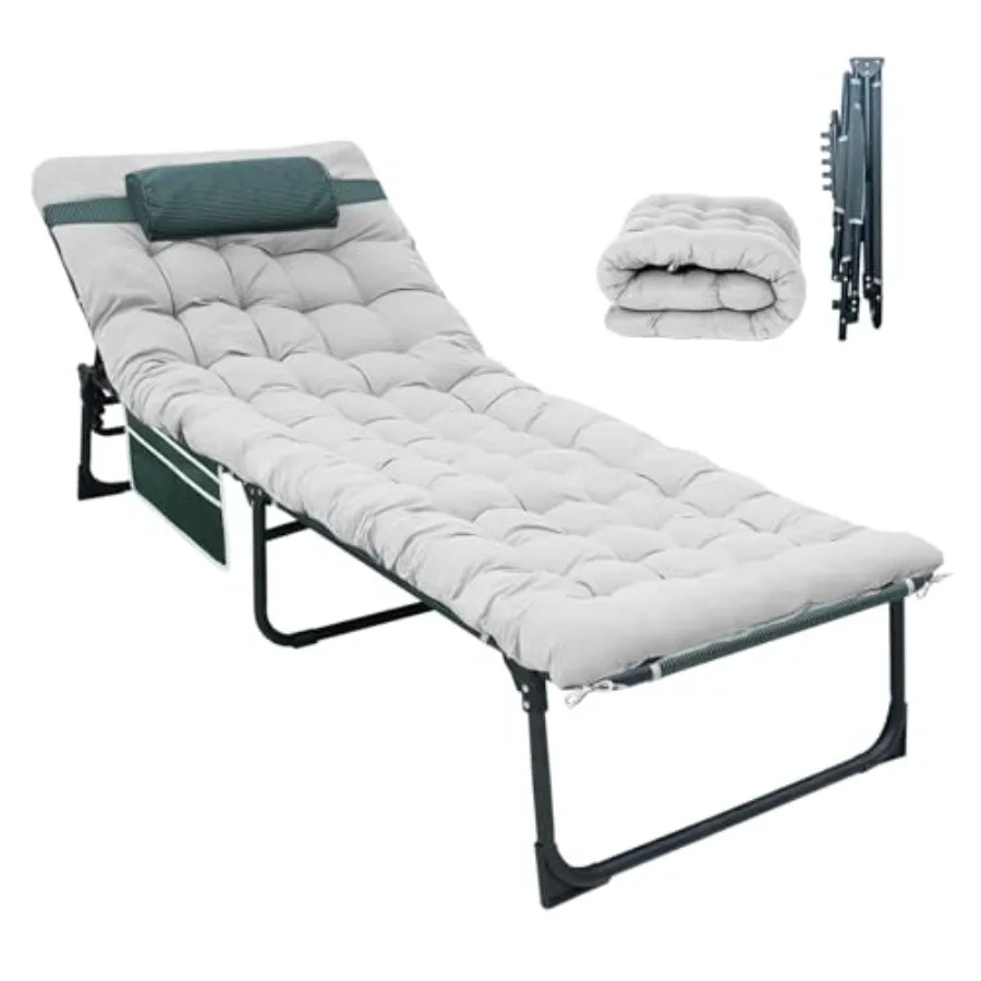 Folding Sleeping Cot Camping Cot with Mattress for Adults 450lbs Max Load Portable Camping Cot with Pillow Adjustable 5-Positio
Folding Sleeping Cot Camping Cot with Mattress for Adults 450lbs Max Load Portable Camping Cot with Pillow Adjustable 5-Positio