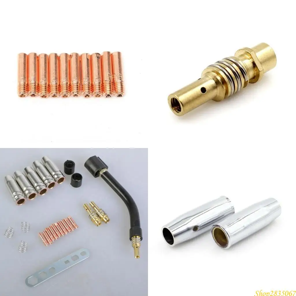 24peece набор сварочных аксессуаров, подходящих для 15AK MIG Torch, включают контактный наконечник и стопорные пружины. Задачи
24peece набор сварочных аксессуаров, подходящих для 15AK MIG Torch, включают контактный наконечник и стопорные пружины. Задачи