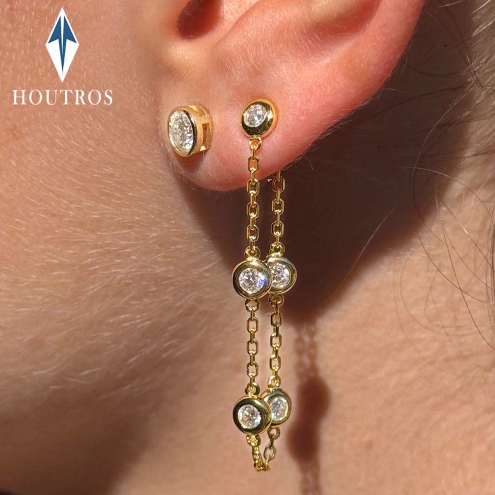 Round Bubble D Color 3mm Full Moissanite Drop Earrings for Women 925 Sterling Silver Tassel Dangle Earring Party Wedding Jewelry
Round Bubble D Color 3mm Full Moissanite Drop Earrings for Women 925 Sterling Silver Tassel Dangle Earring Party Wedding Jewelry