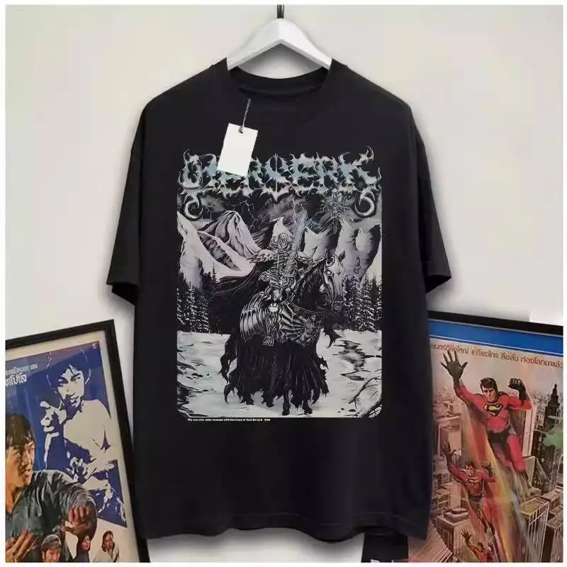 Men's Berserk Skull Knight Anime T Shirt Washed Vintage Short Long Sleeve Loose Fit Casual Base Layer Tee 
Men's Berserk Skull Knight Anime T Shirt Washed Vintage Short Long Sleeve Loose Fit Casual Base Layer Tee