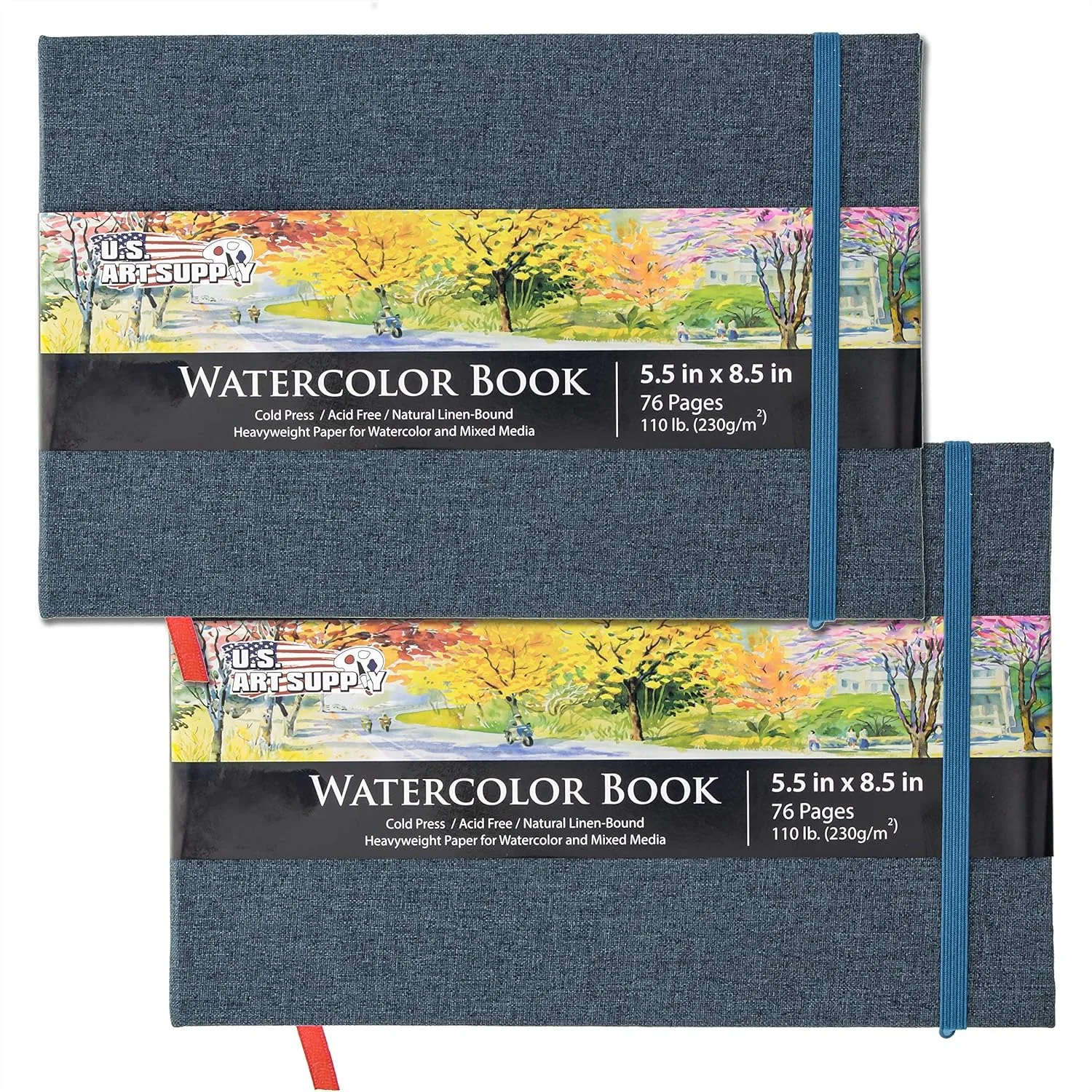5.5x8.5 Watercolor Book 2-Pack 152 Sheets 230GSM Cold-Pressed Paper Pad for Artists
5.5x8.5 Watercolor Book 2-Pack 152 Sheets 230GSM Cold-Pressed Paper Pad for Artists