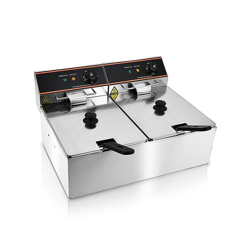 New Factory Price 2 Tank Large Capacity Electric Deep Fryer Commercial Chips Frying Machine Friteuse Deep Fryer
New Factory Price 2 Tank Large Capacity Electric Deep Fryer Commercial Chips Frying Machine Friteuse Deep Fryer