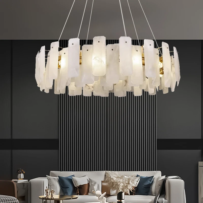 Spanish Natural Marble Chandelier All-Copper High-End Light for Living Room Dining Room And Bedroom - Luxury Alabaster Design
Spanish Natural Marble Chandelier All-Copper High-End Light for Living Room Dining Room And Bedroom - Luxury Alabaster Design