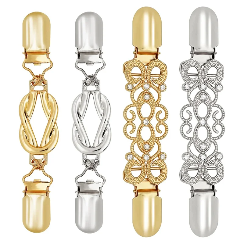 ABRT-For Women's Elegant 4-Piece Waist Cincher Clips-Dress Back& Sweater Clips In Gold And Silver
ABRT-For Women's Elegant 4-Piece Waist Cincher Clips-Dress Back& Sweater Clips In Gold And Silver