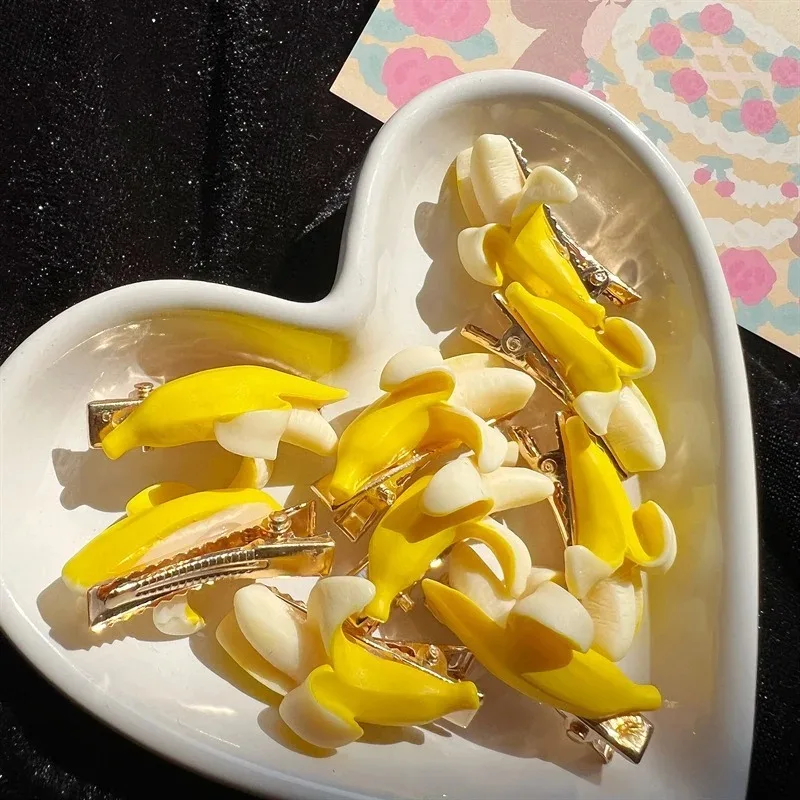 Cartoon Banana Simulation Food Hairpin Side Clip Women Girls Hair Accessories Creative Cute Hair Clip Headwear Duckbill Clips
Cartoon Banana Simulation Food Hairpin Side Clip Women Girls Hair Accessories Creative Cute Hair Clip Headwear Duckbill Clips