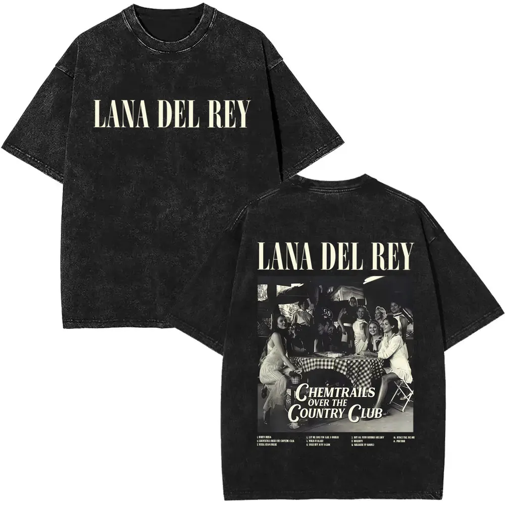 Singer Lana Del Rey Chemtrails Over The Country Club Vintage Washed T-shirt Men Women Fashion Pop Music Tshirt Streetwear Unisex
Singer Lana Del Rey Chemtrails Over The Country Club Vintage Washed T-shirt Men Women Fashion Pop Music Tshirt Streetwear Unisex