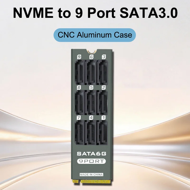 Карта расширения M2 PCIE NVME M Key с 9 портами SATA3.0 6Gbps для подключения сетевых накопителей и жестких дисков, адаптер M-Key NVME на 9 портов SATA
Карта расширения M2 PCIE NVME M Key с 9 портами SATA3.0 6Gbps для подключения сетевых накопителей и жестких дисков, адаптер M-Key NVME на 9 портов SATA