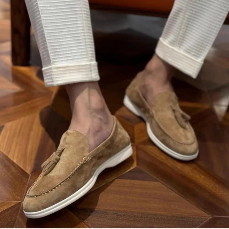 Cow Suede Leather Mens Casual Shoes Driving Loafers Fashion Flats Slip on Leisure Flats
Cow Suede Leather Mens Casual Shoes Driving Loafers Fashion Flats Slip on Leisure Flats