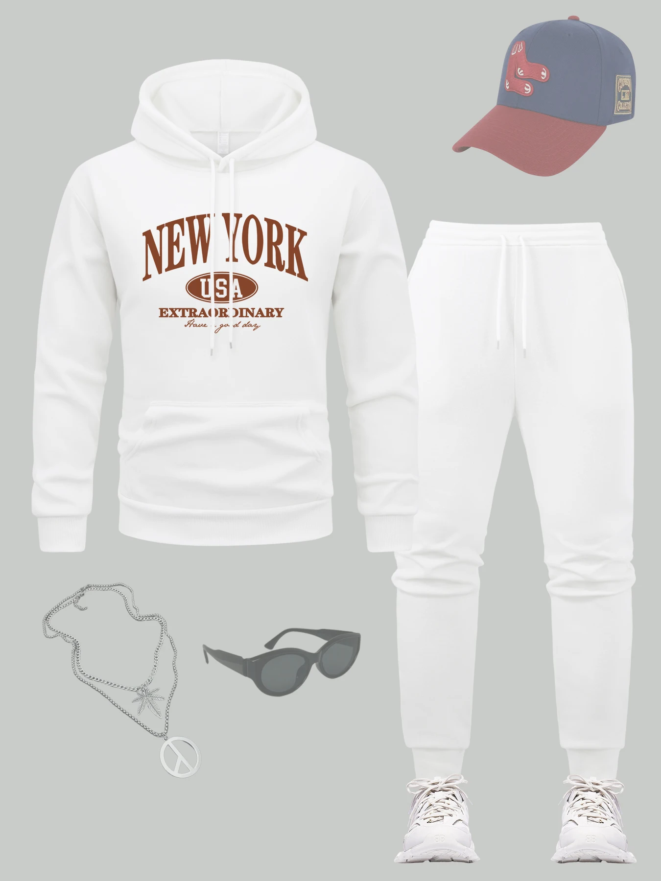 New York Usa Words Printed Sportswears Men Street Fleece Hoodie Suit Hipster Autumn Sweatpants Hip Hop Loose Men'S Tracksuit Set
New York Usa Words Printed Sportswears Men Street Fleece Hoodie Suit Hipster Autumn Sweatpants Hip Hop Loose Men'S Tracksuit Set
