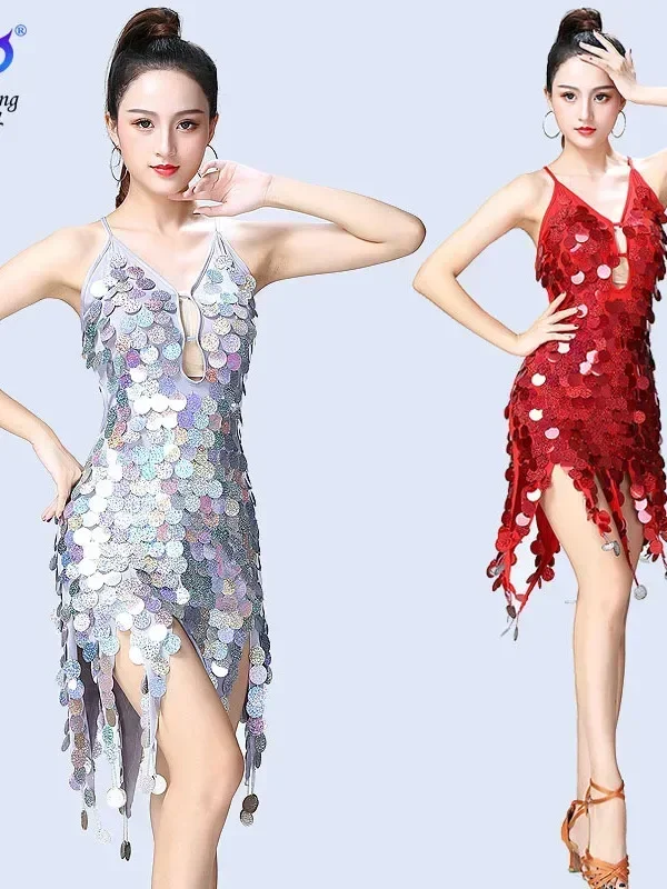Vestido de baile latino profesional para mujer, Falda corta de baile de graduación, Samba para niña, ropa deportiva con flecos,
Vestido de baile latino profesional para mujer, Falda corta de baile de graduación, Samba para niña, ropa deportiva con flecos,