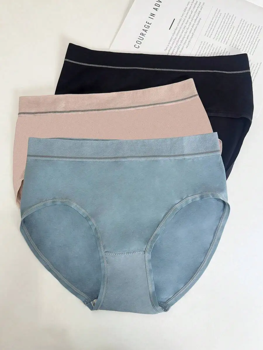 3pcs Women Solid Color Brief Panties Soft Comfortable Underwear
3pcs Women Solid Color Brief Panties Soft Comfortable Underwear