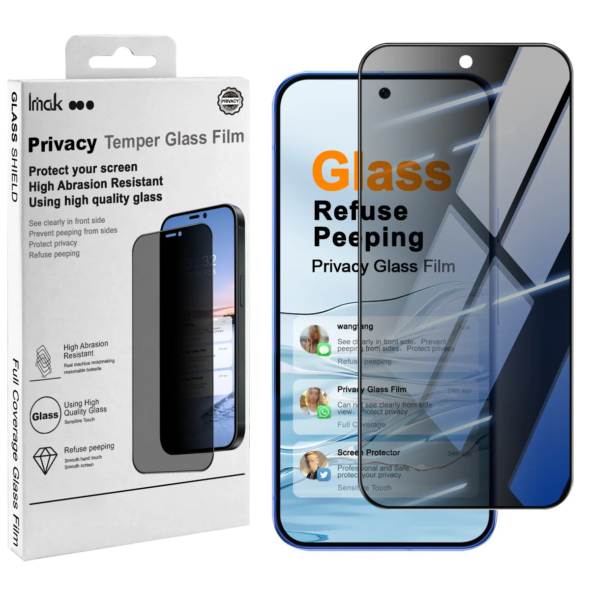 IMAK Privacy Tempered Glass for Samsung Galaxy S26 S25 S24 FE 5G Screen Protector Film
IMAK Privacy Tempered Glass for Samsung Galaxy S26 S25 S24 FE 5G Screen Protector Film