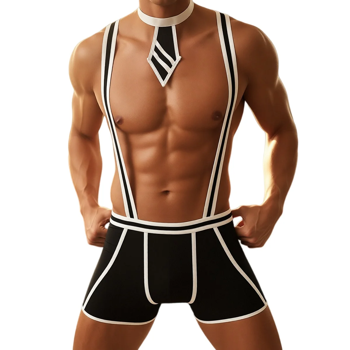 Men's Suspender Bodysuit Underwear Set - Men Erotic Uniforms Police Waiter Cosplay Costume Night Club Outfit
Men's Suspender Bodysuit Underwear Set - Men Erotic Uniforms Police Waiter Cosplay Costume Night Club Outfit