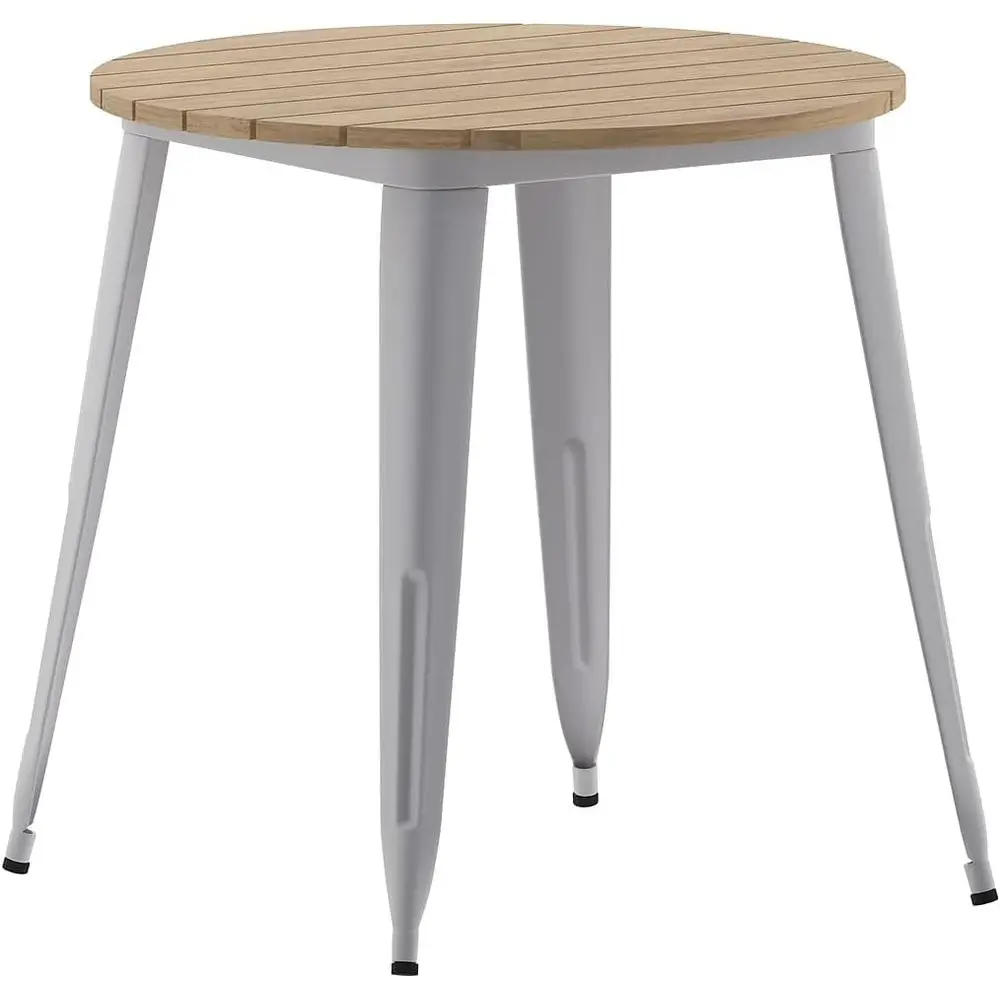 Declan Commercial Outdoor Dining Table, All Weather Poly Resin Top with Steel Base, 30" Round, Brown/Silver
Declan Commercial Outdoor Dining Table, All Weather Poly Resin Top with Steel Base, 30" Round, Brown/Silver