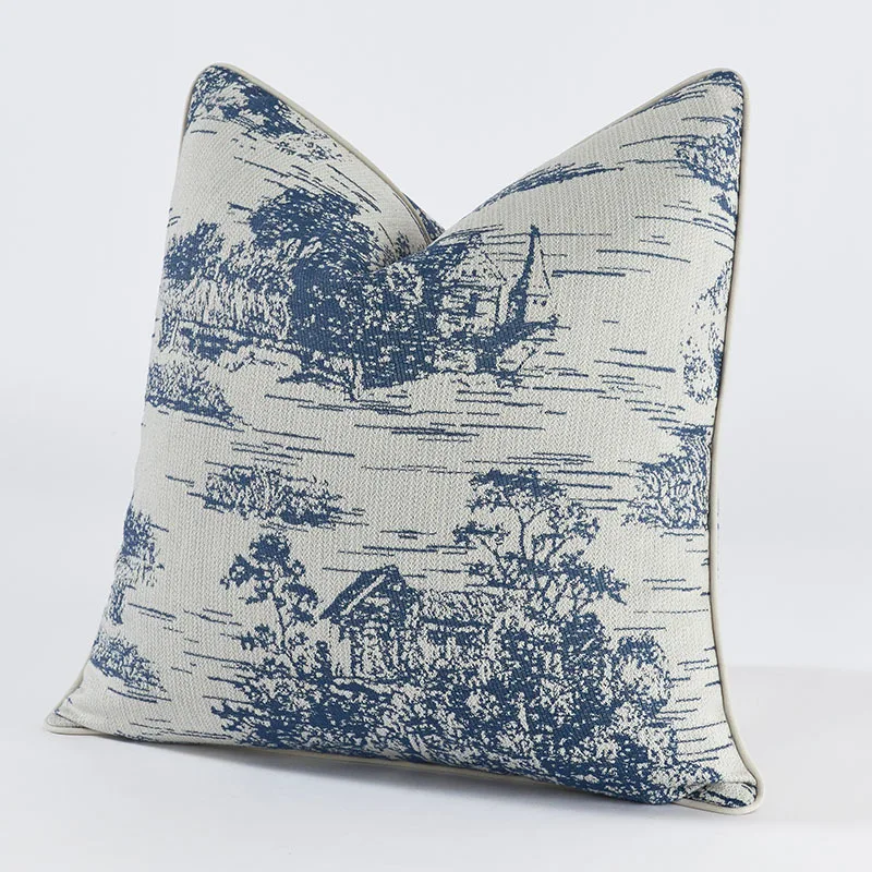 American Blue Countryside Jacquard Cushion Cover Premium Luxurious Retro Pillow Cover High End Pillowcase for Living Room Sofa
American Blue Countryside Jacquard Cushion Cover Premium Luxurious Retro Pillow Cover High End Pillowcase for Living Room Sofa
