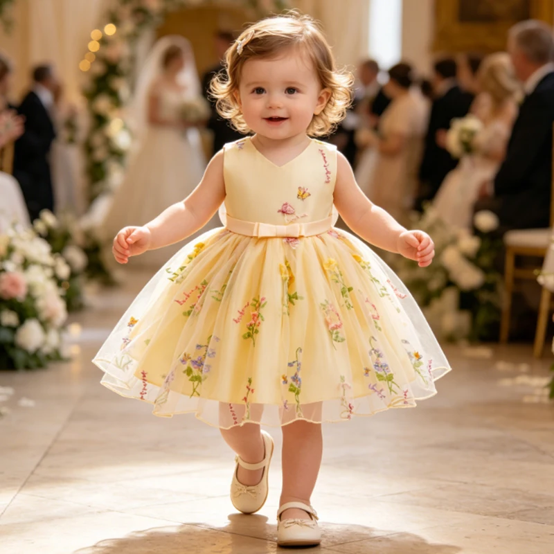 Summer Dress For Girl Dress With Bowknot Elegant Newborn Floral Clothes Baby Wedding Princess Dress 1st Birthday Party Gown
Summer Dress For Girl Dress With Bowknot Elegant Newborn Floral Clothes Baby Wedding Princess Dress 1st Birthday Party Gown