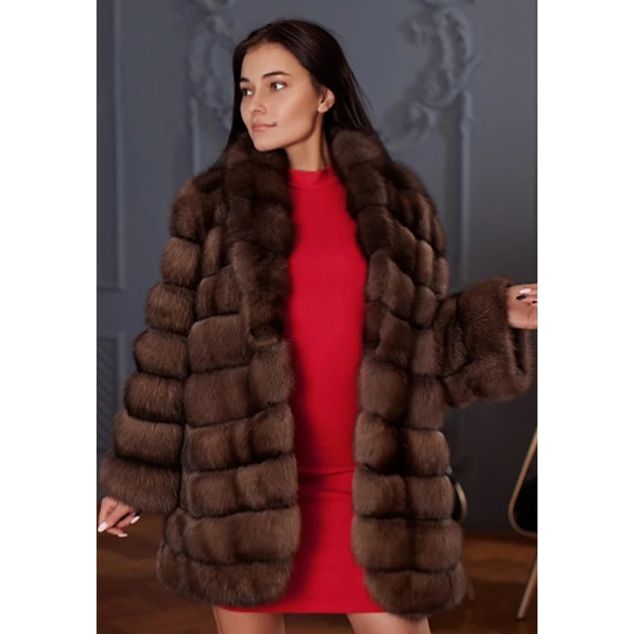 Women's Outerwear Real Fur Jacket For Women Mid-Length Coat Lapel Luxury Natural Fox Fur Fluffy Jacket
Women's Outerwear Real Fur Jacket For Women Mid-Length Coat Lapel Luxury Natural Fox Fur Fluffy Jacket