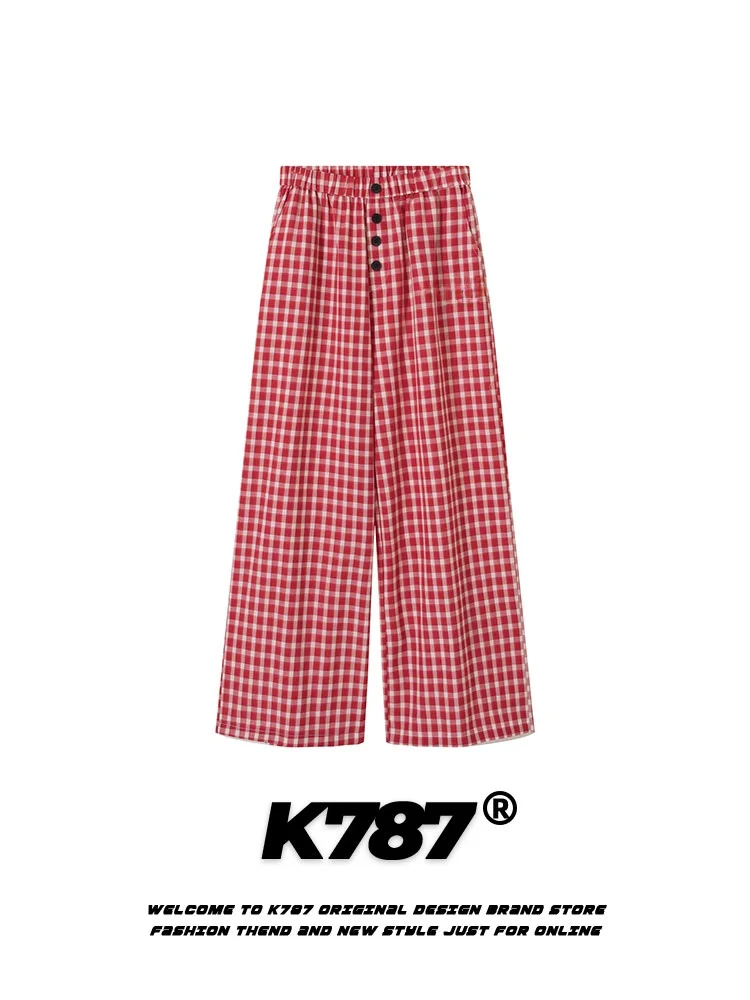 Мужские повседневные брюки с высокой талией и прямыми штанинами в американском уличном стиле, спортивные, для уличных танцев, в клетку, красные
Мужские повседневные брюки с высокой талией и прямыми штанинами в американском уличном стиле, спортивные, для уличных танцев, в клетку, красные