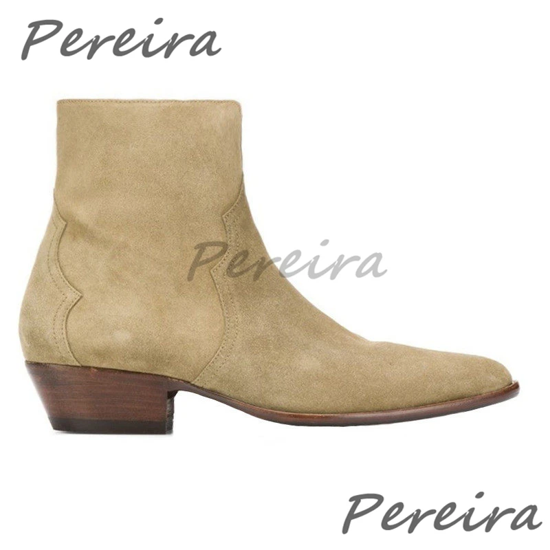 British Style Suede Chelsea Boots Genuine Leather Pointed Toe Side Zipper Short Boots Classic Versatile Men's Party Dress Shoes
British Style Suede Chelsea Boots Genuine Leather Pointed Toe Side Zipper Short Boots Classic Versatile Men's Party Dress Shoes