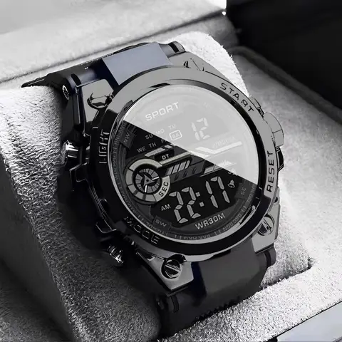 Multifunction Men's Sports Watch Waterproof Luminous Alarm Clock Men LED Digital Watch Large dial Electronic Wristwatch