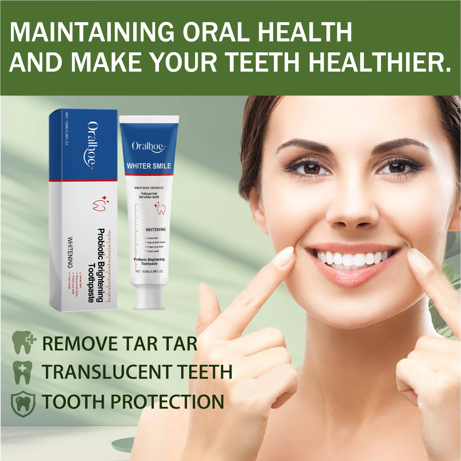 Effective teeth whitening toothpaste products, layer cleaning teeth yellow teeth stains repair teeth whitening fresh breath
Effective teeth whitening toothpaste products, layer cleaning teeth yellow teeth stains repair teeth whitening fresh breath
