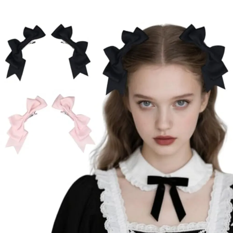 4 PCS Vintage Bow Hair Clips for Women Girls French Lolita Hair Accessories Alligator Clips Cute Hair Barrettes for Thick Thin
4 PCS Vintage Bow Hair Clips for Women Girls French Lolita Hair Accessories Alligator Clips Cute Hair Barrettes for Thick Thin