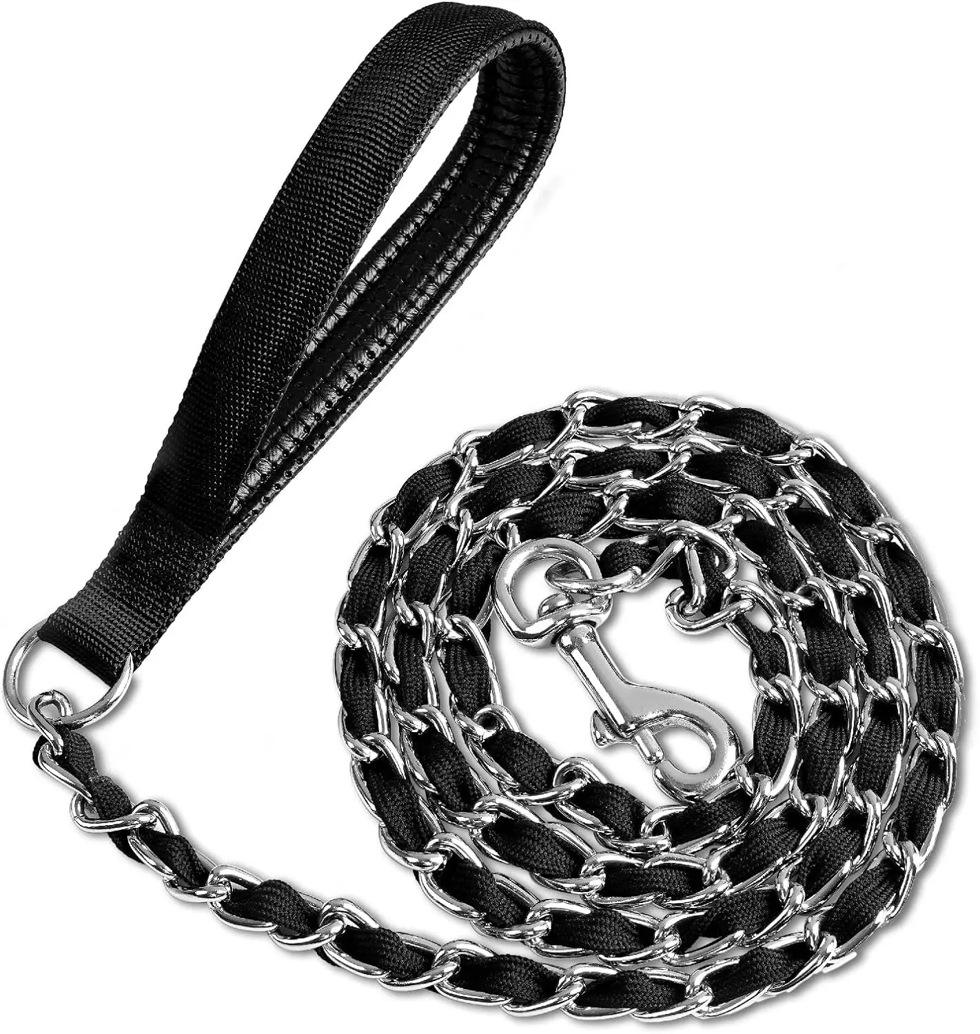 Heavy Duty Metal Dog Leash 6FT, Chew Proof with Padded PU Handle for Medium Large Dogs Walking Training
Heavy Duty Metal Dog Leash 6FT, Chew Proof with Padded PU Handle for Medium Large Dogs Walking Training