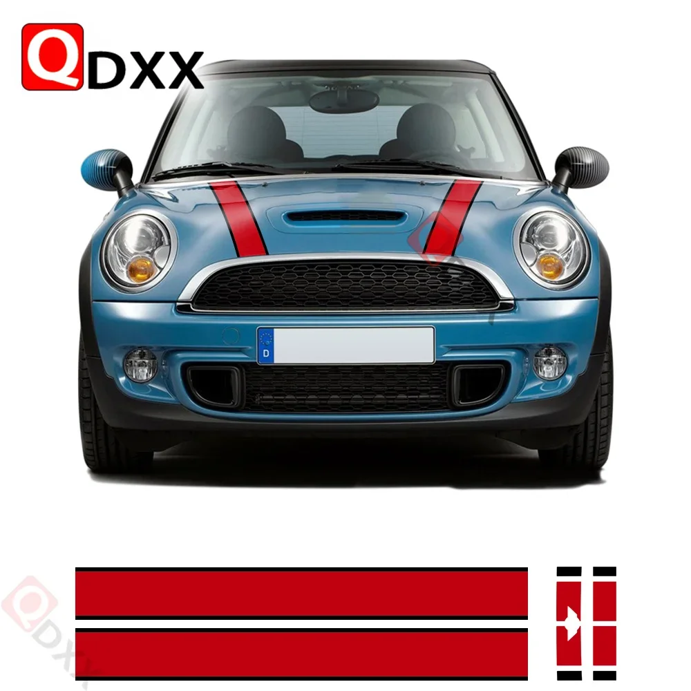 Для Mini Cooper R56 2007-2013 Хэтчбек: Стильные полосы на капот, багажник и крышку двигателя, виниловые наклейки, разноцветные стикеры
Для Mini Cooper R56 2007-2013 Хэтчбек: Стильные полосы на капот, багажник и крышку двигателя, виниловые наклейки, разноцветные стикеры