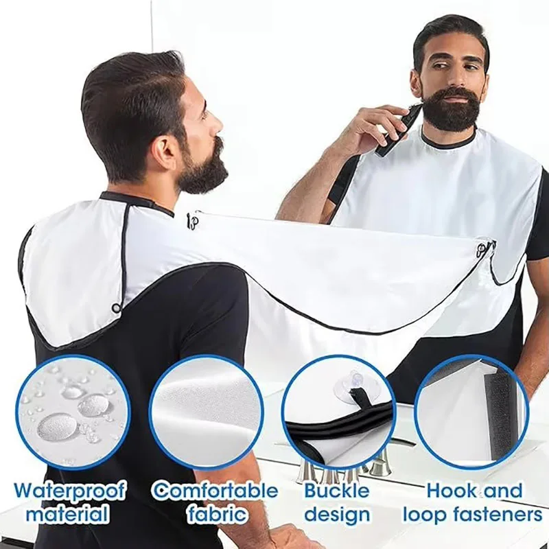 120*78 CM Men's Beard Apron Beard and Mustache shaving apron Cape Bib Shave With Suction Cups Beard Shaving Apron Shaving Cloth 
120*78 CM Men's Beard Apron Beard and Mustache shaving apron Cape Bib Shave With Suction Cups Beard Shaving Apron Shaving Cloth