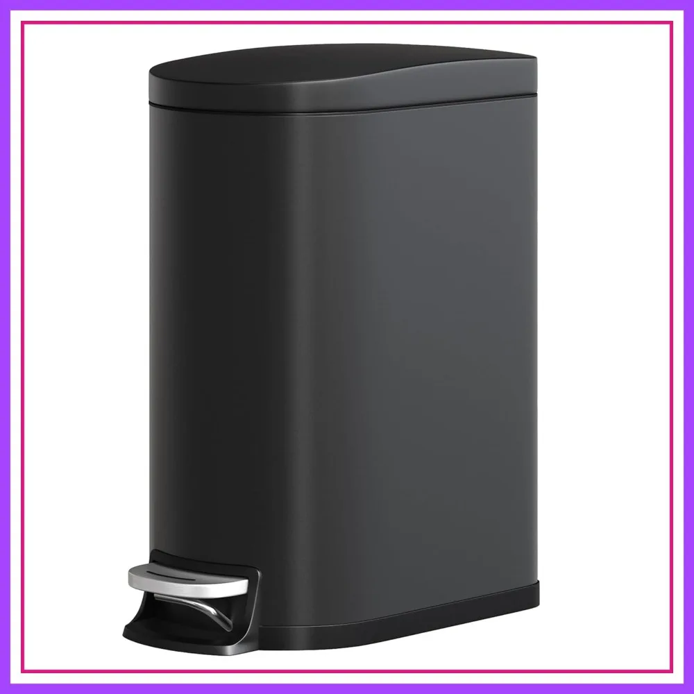 50L Stainless Steel Step-On Trash Can with Lid, Slim Kitchen Garbage Bin, Soft Close, Rustproof, Inner Bucket & Rear Handle
50L Stainless Steel Step-On Trash Can with Lid, Slim Kitchen Garbage Bin, Soft Close, Rustproof, Inner Bucket & Rear Handle