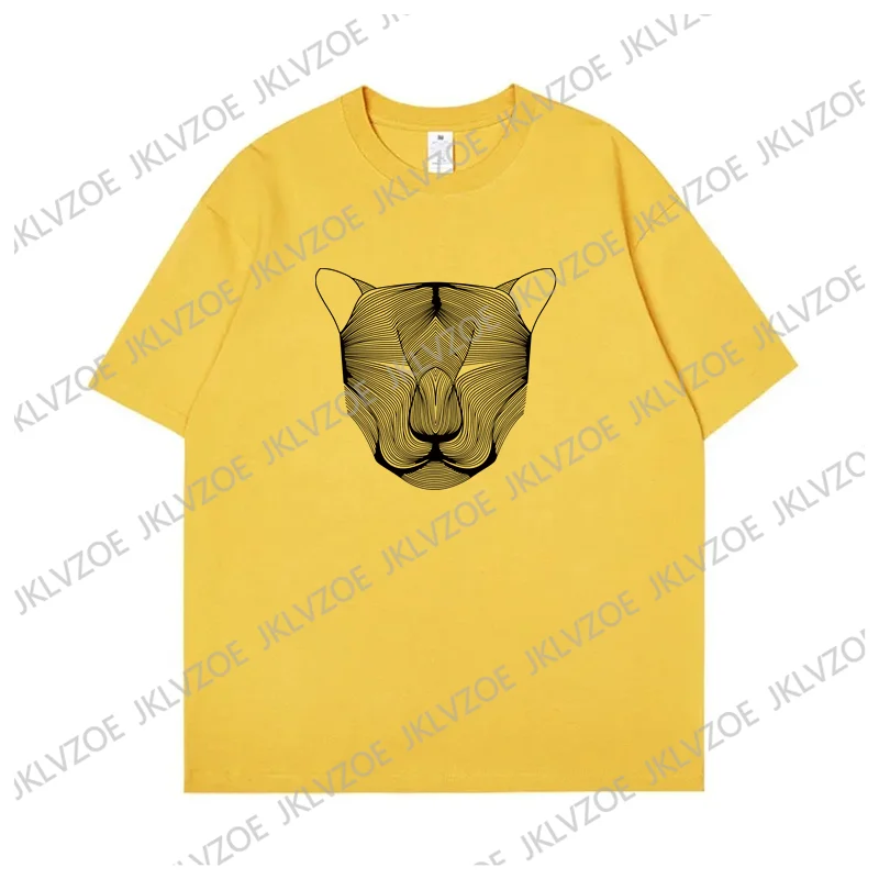 Men's T Shirts Cotton Short Sleeve Tee Trendy And Cool Line Leopard Head Printed Tops Lovers Tops Breathed Men Women's Clothing
Men's T Shirts Cotton Short Sleeve Tee Trendy And Cool Line Leopard Head Printed Tops Lovers Tops Breathed Men Women's Clothing