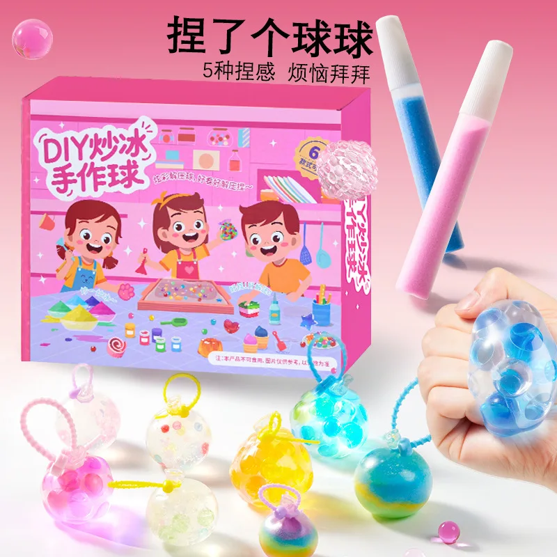 Handmade DIY Squishy Squeeze Ball Kit Fried Ice Fillable Squeezing Ball Craft Kits Transparent TPR Inflatable Party Gift
Handmade DIY Squishy Squeeze Ball Kit Fried Ice Fillable Squeezing Ball Craft Kits Transparent TPR Inflatable Party Gift