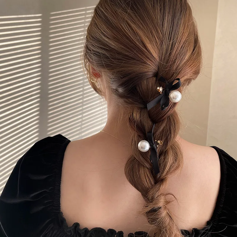 Vintage French Bow Pearl Hair Clip For Bangs Small Alloy Side Barrett Cute Black Simple For Girls Daily
Vintage French Bow Pearl Hair Clip For Bangs Small Alloy Side Barrett Cute Black Simple For Girls Daily