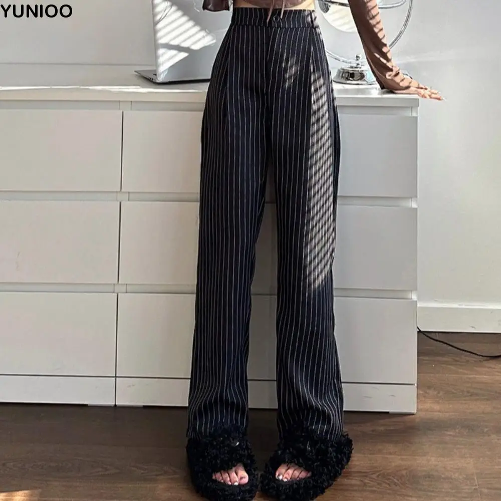Loose Stripe Straight Leg Pants High Waist Autumn Wide Leg Pants Drape Feeling Workout Trousers Casual Pants Women Female
Loose Stripe Straight Leg Pants High Waist Autumn Wide Leg Pants Drape Feeling Workout Trousers Casual Pants Women Female