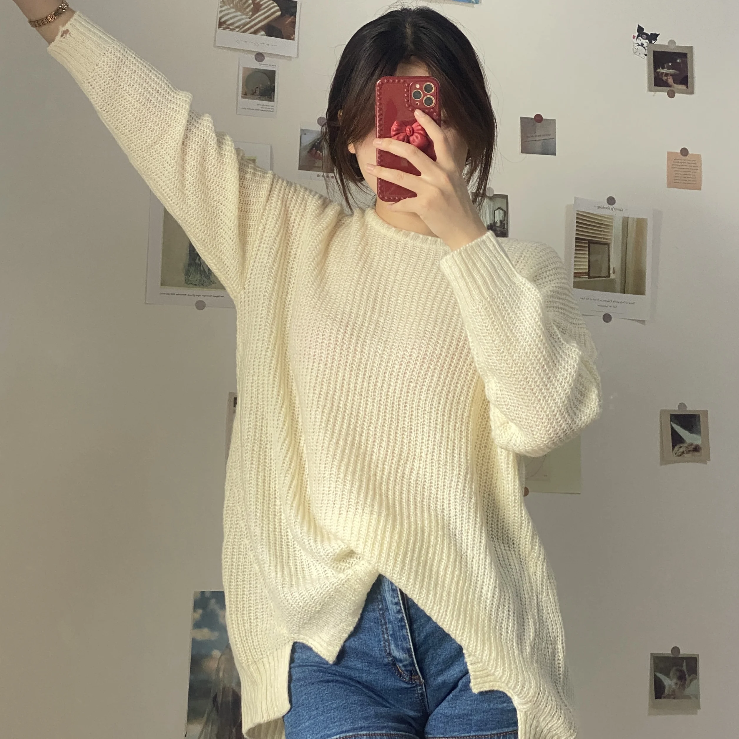 Comfortable Casual Sle Women's Knitted Dr round Ne Pullover Sweater Mid-Length Loose Fit Faionable Autumn Wear
Comfortable Casual Sle Women's Knitted Dr round Ne Pullover Sweater Mid-Length Loose Fit Faionable Autumn Wear