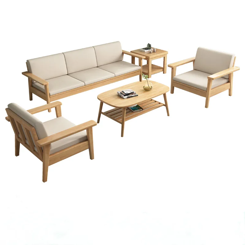 Log wind solid wood sofa combination, simple and modern small apartment in the living room, winter and summer dual-purpose
Log wind solid wood sofa combination, simple and modern small apartment in the living room, winter and summer dual-purpose