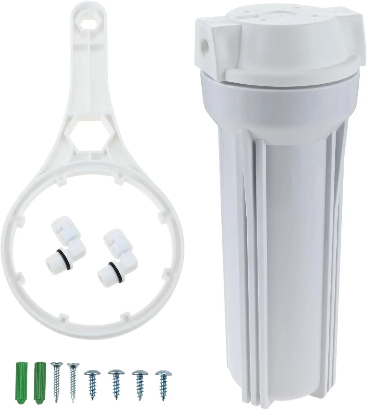 1pc 10" Reverse Osmosis Water Filter Housing with 1/4" Fitting Wrench and Screw for RO Filtration System 2.5" X10" and 1/4" Port
1pc 10" Reverse Osmosis Water Filter Housing with 1/4" Fitting Wrench and Screw for RO Filtration System 2.5" X10" and 1/4" Port