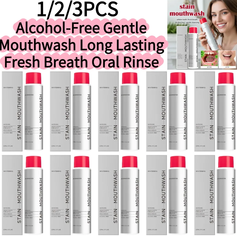 237ml Alcohol-Free Gentle Mouthwash Long Lasting Fresh Breath Deep Clean Teeth and Remove Stains Daily Oral Hygiene Care Liquid
237ml Alcohol-Free Gentle Mouthwash Long Lasting Fresh Breath Deep Clean Teeth and Remove Stains Daily Oral Hygiene Care Liquid