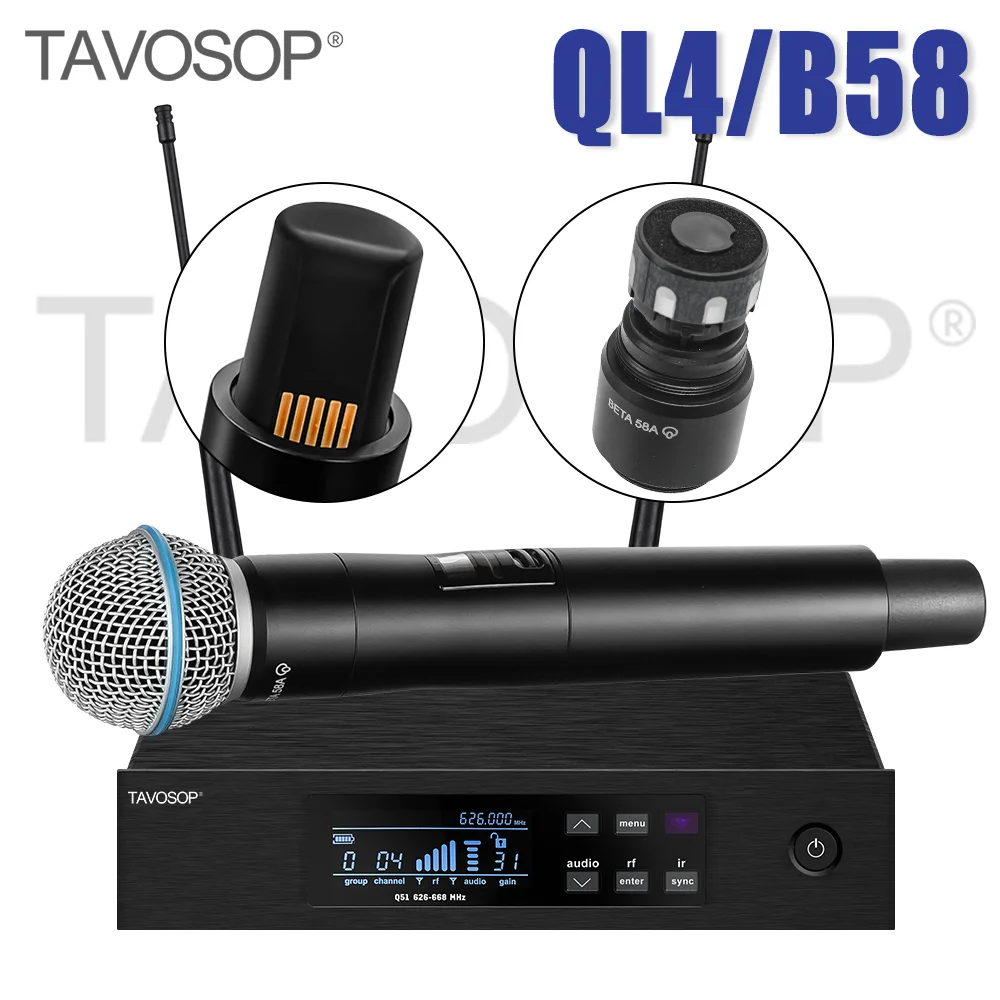 QLXD4 B58A Professional High Quality UHF Wireless Handheld Microphone System for Stage Performance Vocal Karaoke Party Singing
QLXD4 B58A Professional High Quality UHF Wireless Handheld Microphone System for Stage Performance Vocal Karaoke Party Singing