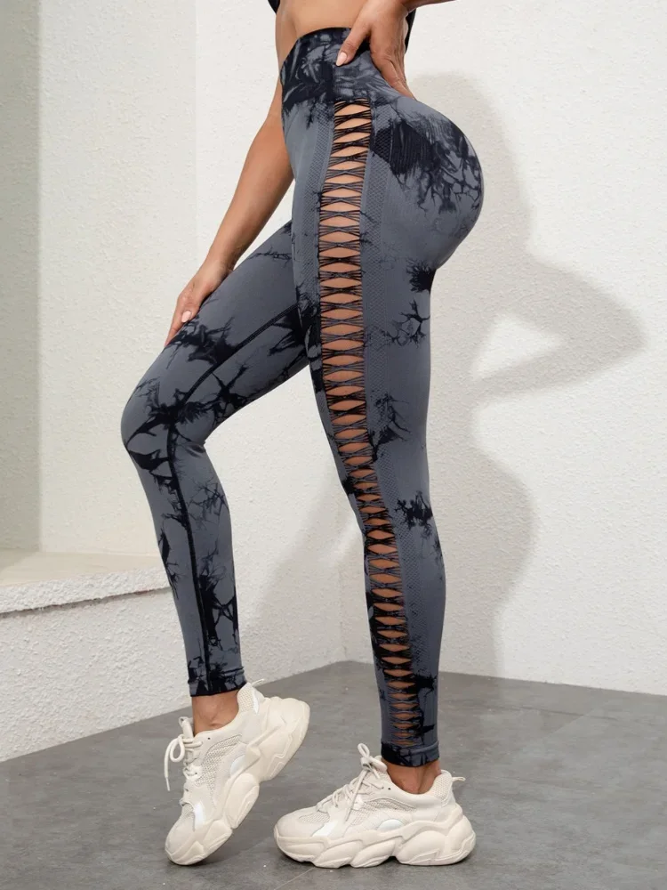 Women's Seamless Hollow Out Tie-Dye High-Elastic Compression Workout Leggings, For Yoga & Fitness
Women's Seamless Hollow Out Tie-Dye High-Elastic Compression Workout Leggings, For Yoga & Fitness
